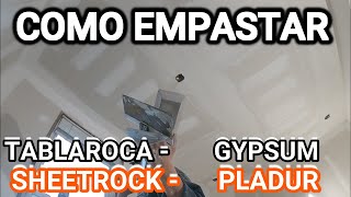 COMO EMPASTAR  ͡❛ ͜ʖ ͡❛✌ LA TABLAROCA 🆗TRATAMIENTO DE JUNTAS GYPSUM TABLA ROCASHEETROCK [upl. by Behl]