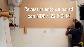 Revestimiento de pared con MDF [upl. by Aihsinat]