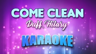 Duff Hilary  Come Clean Karaoke amp Lyrics [upl. by Elynad]