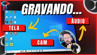 Como Gravar a Tela do PC com áudio e webcam no OBS Studio  Atualizado [upl. by Nochur]