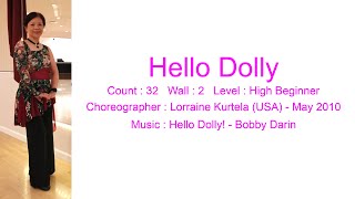 Hello Dolly Line Dance Teach amp Demo [upl. by Ancelin]