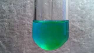 Copper amp Hydrochloric Acid Ligand Substitution [upl. by Ecnahc]