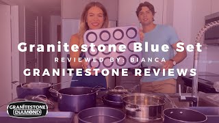 Unboxing the Granitestone Blue Cookware Set  Bianca  Granitestone Reviews [upl. by Lalitta252]