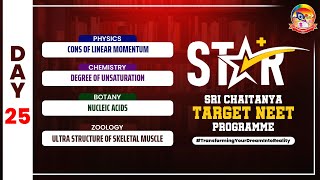 Day 25  STAR  NUCLEIC ACIDS amp CONS OF LINEAR MOMENTUM  NEETPreparation  srichaitanyagosala [upl. by Asyram]