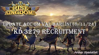 update account om val hari ini 81124  Rise Of Kingdoms [upl. by Nnairda]