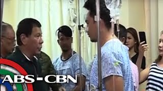 Bandila Mga sundalong kasama sa bakbakan sa Marawi binisita ni Duterte [upl. by Kursh28]