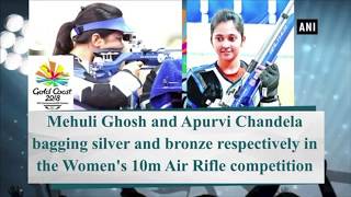 Mehuli Ghosh Apurvi Chandela Clinch Silver bronze in Shooting [upl. by Hsetim587]