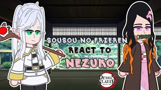 Sousou no Frieren react to Nezuko  Demon slayer  Gacha react [upl. by Leod]