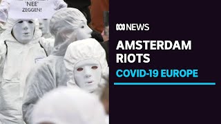 Protesters arrested in Holland as Europe deals with rising Omicron numbers  COVID19  ABC News [upl. by Caughey]