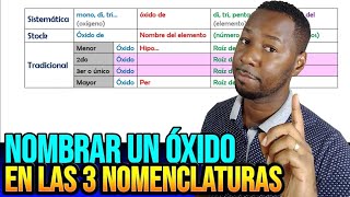 Cómo nombrar un óxido en las nomenclaturas Stock Sistemática y Tradicional [upl. by Bruell]