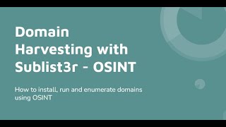 Domain Enumeration with Sublist3r  OSINT tool [upl. by Diandra]