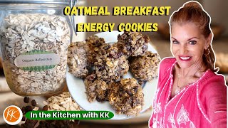 Oatmeal Breakfast Energy Cookies  Gluten Free amp Vegan Recipe [upl. by Culliton]