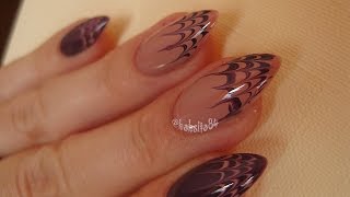 Manicure Hybrydowy Semilac  Jak zrobić pajęczynkę  Basevehei [upl. by Gertruda]