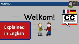 A1 01  Groeten Welkom  Goedemorgen  Learn Dutch 11  How to greеt  NT2 Nederlands leren [upl. by Ferrell996]