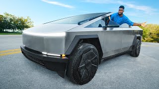 Driving Tesla Cybertruck Everything You Need to Know [upl. by Nauqat]