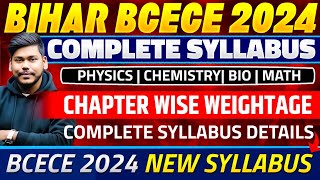 BCECE 2024 SYLLABUS  PCBPCMPCMBAGRI  NURSINGAGRICULTUREBPHARMAENGG  BIHAR BCECE 2024 [upl. by Westbrooke]