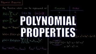 PChem Math 11  Polynomial Properties [upl. by Annayar]