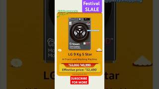 24 OFF Festive SALE 🎁🎁LG 9 Kg 5 Star AI WiFi FullyAutomatic Front Load Washing Machine gift [upl. by Yralam]