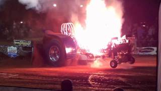 Mr Twister Modifed Tractor erupts into a fireball at Saluda SC [upl. by Nojad]