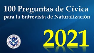 Examen de Ciudadanía Americana 2021  100 Preguntas y Repuetas [upl. by Ready]