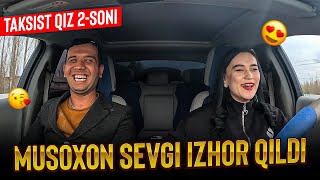 Taksist qiz 2soni🚖🤷‍♀️ Qoqonlik bloger Musoxon Gidish bilan boldi😁 [upl. by Alma115]