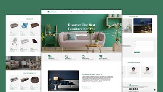 Create a Complete Responsive Furniture Ecommerce Website Using HTML and CSS [upl. by Airdnas]