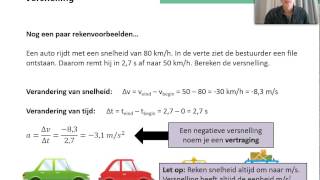 Versnelling en eenparig versnelde beweging [upl. by Ahsilac]