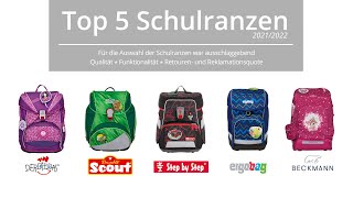 Top 5 Die besten Schulranzen der Saison 20212022 [upl. by Tnerual]