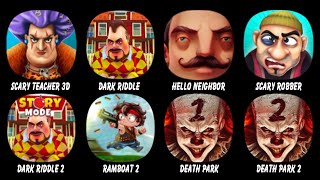 Scary Tracher 3D Stone Age Dark Riddle Hello Neighbor Scary Robber Dark Riddle 2 Ramboat 2 [upl. by Finkelstein871]