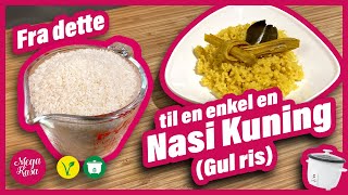 GRUNNLEGGENDE Lag enkelt gul ris Nasi Kuning med en riskoker [upl. by Enetsirk]