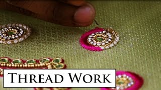 Embossed Thread Work Making HD Video  Indian Hand Embroidery [upl. by Ross483]