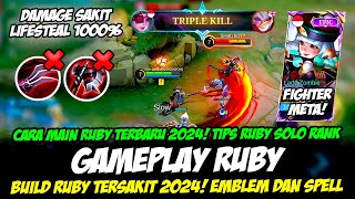 RUBY EXP META 2024❗ BUILD RUBY TERSAKIT 2024  COMBO RUBY CC❗ CARA MAIN RUBY TERBARU❗ GAMEPLAY RUBY [upl. by Thora409]