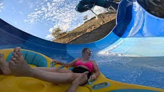 Blue Mountain Mayhem giant family water slide at Soaky Mountain September 21st 2024 [upl. by Aissatsana577]