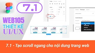 WEB105  Demo71  Tạo scroll ngang cho nội dung trang web  Thiết kế UIUX với Figma [upl. by Eugenle]