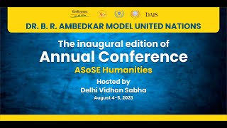 Dr BR Ambedkar Model United Nations  inaugural edition of annual conference of Humanities ASoSEs [upl. by Heloise]