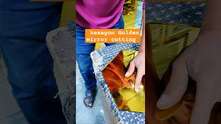 quotHexagon Golden Mirror Cutting Process  Mirrors Worldquot handmirror [upl. by Ruamaj]