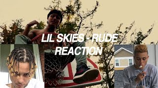 LIL SKIES  RUDE REACTION LILSKIES [upl. by Haletky]