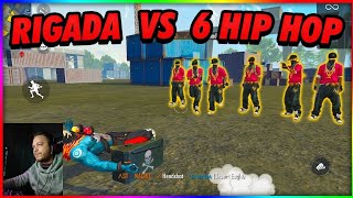 6 PLAYER HIPHOP VS RIGADA  1VS6 CHALLENGE MOST HEADSHOT ROOM EVER [upl. by Nessim]