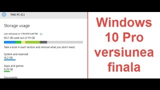 Windows 10 Pro versiunea finala [upl. by Mace]