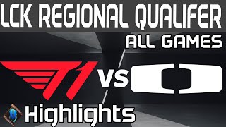 T1 vs DK Highlights ALL GAMES  LCK Regional Qualifer  T1 vs Dplus KIA by Onivia [upl. by Ahen206]