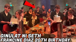 Francine Diaz NaSHOCK Di Niya Alam nasa LIKOD Niya si Seth Fedelin Para Supresahin ng Bday Cake [upl. by Stortz]