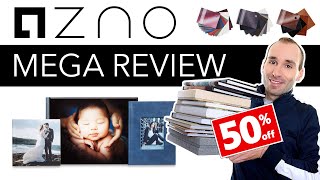 ZNO Professional Photo Album MEGA Review  50 OFF  Fine Art Flush Mount Lay Flat amp Swatch Kit [upl. by Ahsenahs892]