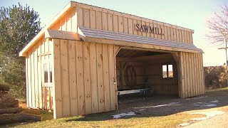 SawMill Shed Walk Through Tour and How It Was Built with Woodland Mills HM130 [upl. by Yrahca]