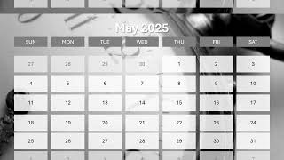 2025 Calendar All Months Image Placeholders [upl. by Narih]