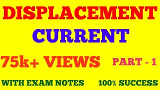 DISPLACEMENT CURRENT  DISPLACEMENT CURRENT DENSITY  PART  1  WITH EXAM NOTES [upl. by Zacks]