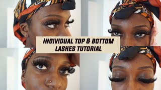 How to do individual lashes at home Top amp Bottom  YGMT [upl. by Poppas935]