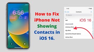 iPhone Contacts Disappeared Here’s how to Fix [upl. by Taylor]