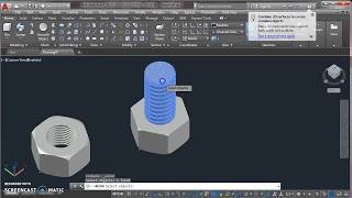 Draw Nut amp Bolt in AutoCAD just in simple steps LearnCAD [upl. by O'Connor]