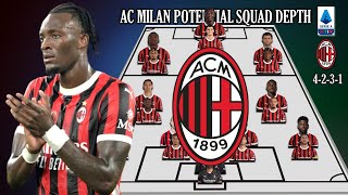 AC MILAN POTENTIAL SQUAD DEPTH WITH TRANSFER TAMMY ABRAHAM [upl. by Neirb]