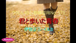 ウクレレ初心者練習用No 371 君と歩いた青春 イルカ 伊勢正三 [upl. by Prince]